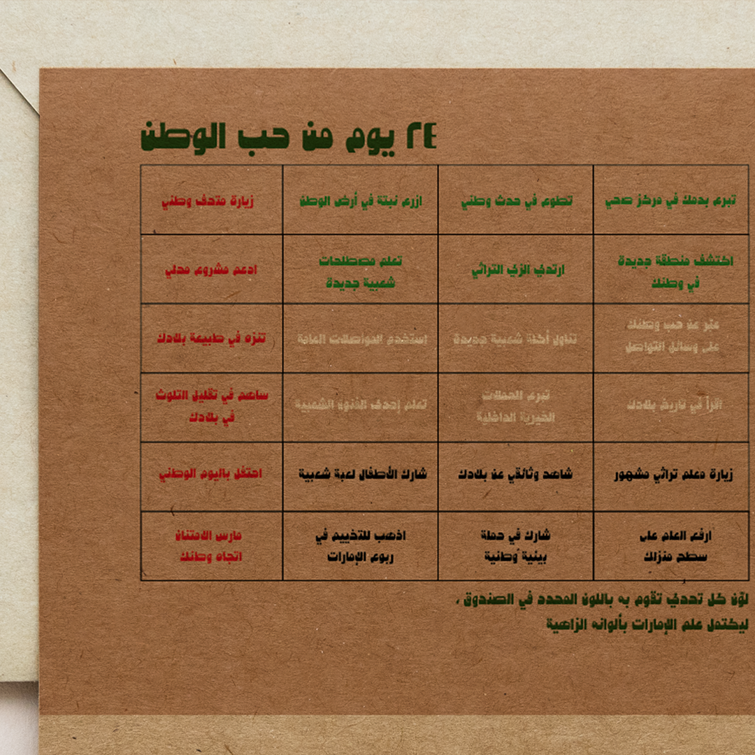 بطاقات حب الوطن (٥ بطاقات)